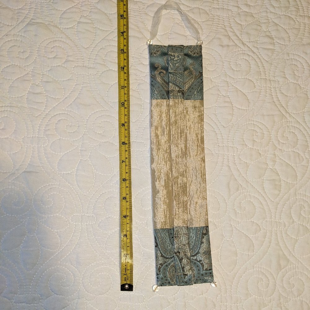 Handmade Hair Accessory Holder For Barrettes, Clips, Bows, Headbands Blue Cream - Picture 8 of 11